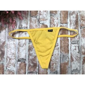 NEW RARE PINK BY Victoria's Secret Thong v-String Soft Cotton Panties Yellow Sm